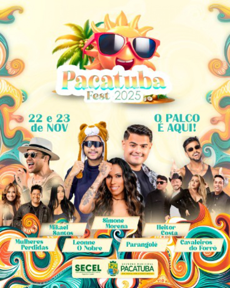 Governo Municipal divulga programação do Pacatuba Fest 2025